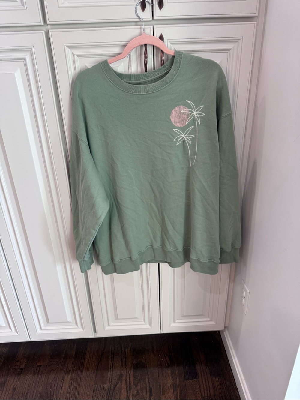 Hollister Light Sage Green Fleece Pullover